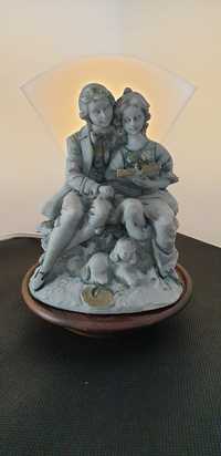 Lampa veioza statuetă vintage colectie marmura Franța 1950