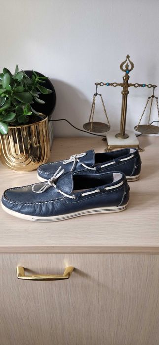 Pantofi piele bleumarin barbati, masura 43-44 -  Rozolini/Hand Made