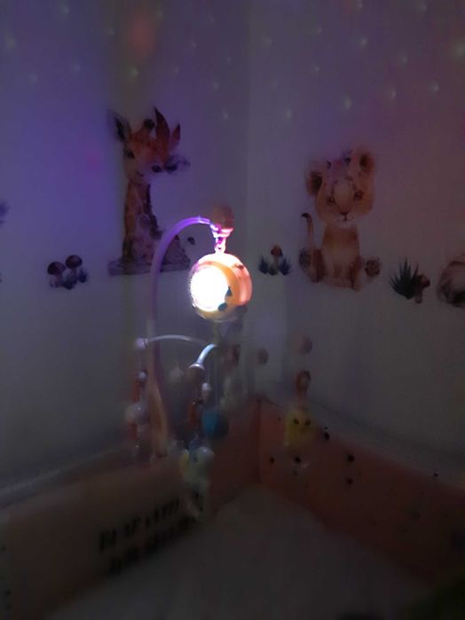 Музикална въртележка с дистанционно и прожектор