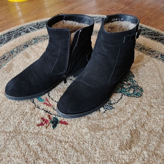 Обувь мужская зимняя замшевые