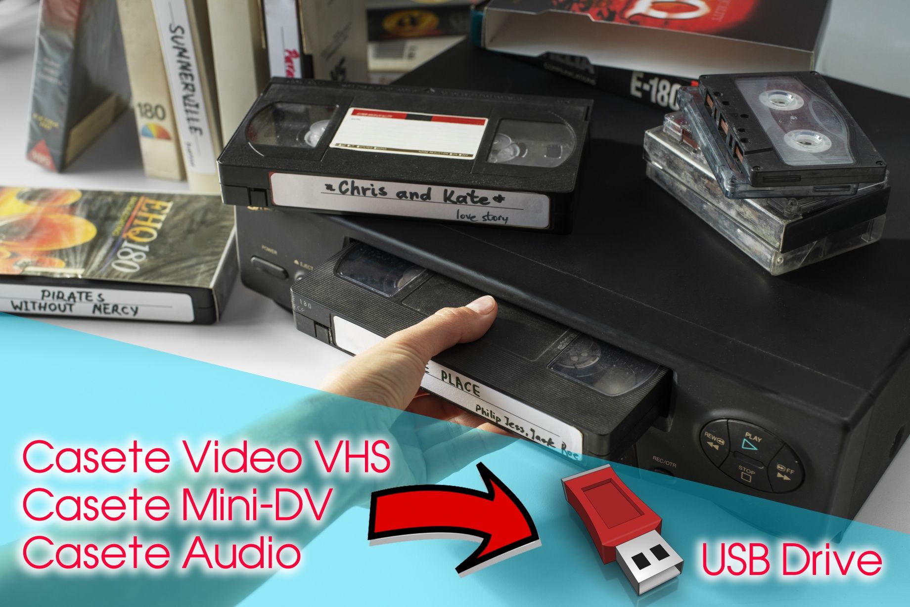 Transfer casete video VHS si Mini DV pe Link/USB/DVD