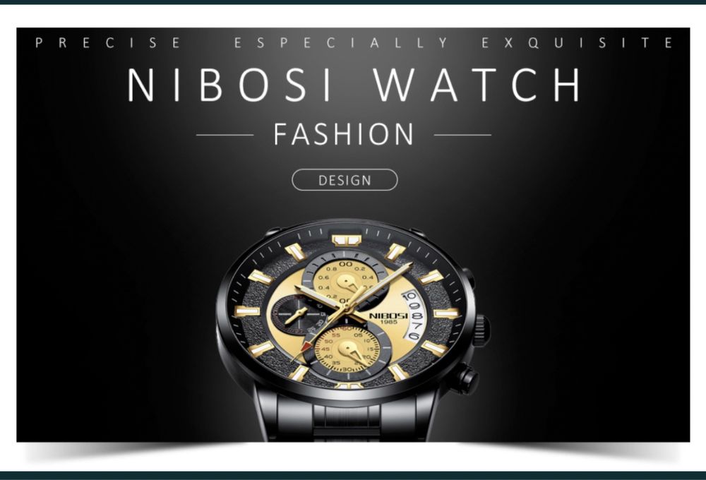 Часы мужские Nibosi, наручные часы, кварцевые часы