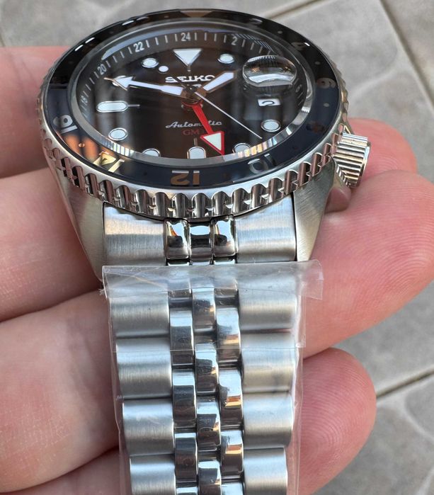 Seiko 5 Sports 42mm Black Grape SSK001 SKX007 Automat GMT 4R34 Jubilee