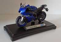 Macheta motocicleta Yamaha YZF-R6 albastru - Welly 1/18