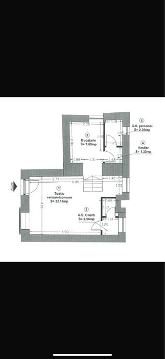 Spatiu comercial, 36mp in Piata Unirii Alimentatie publica !