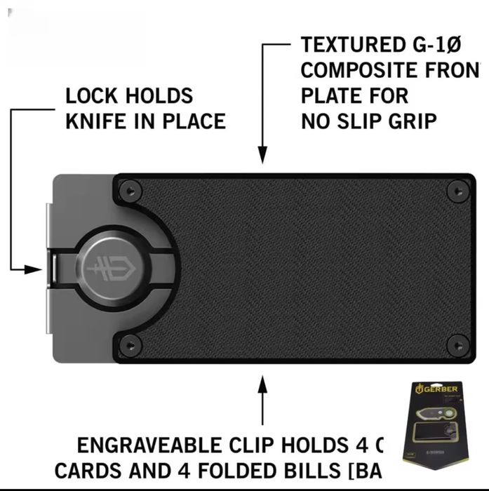 Щипка за пари  с малко джобно ножче