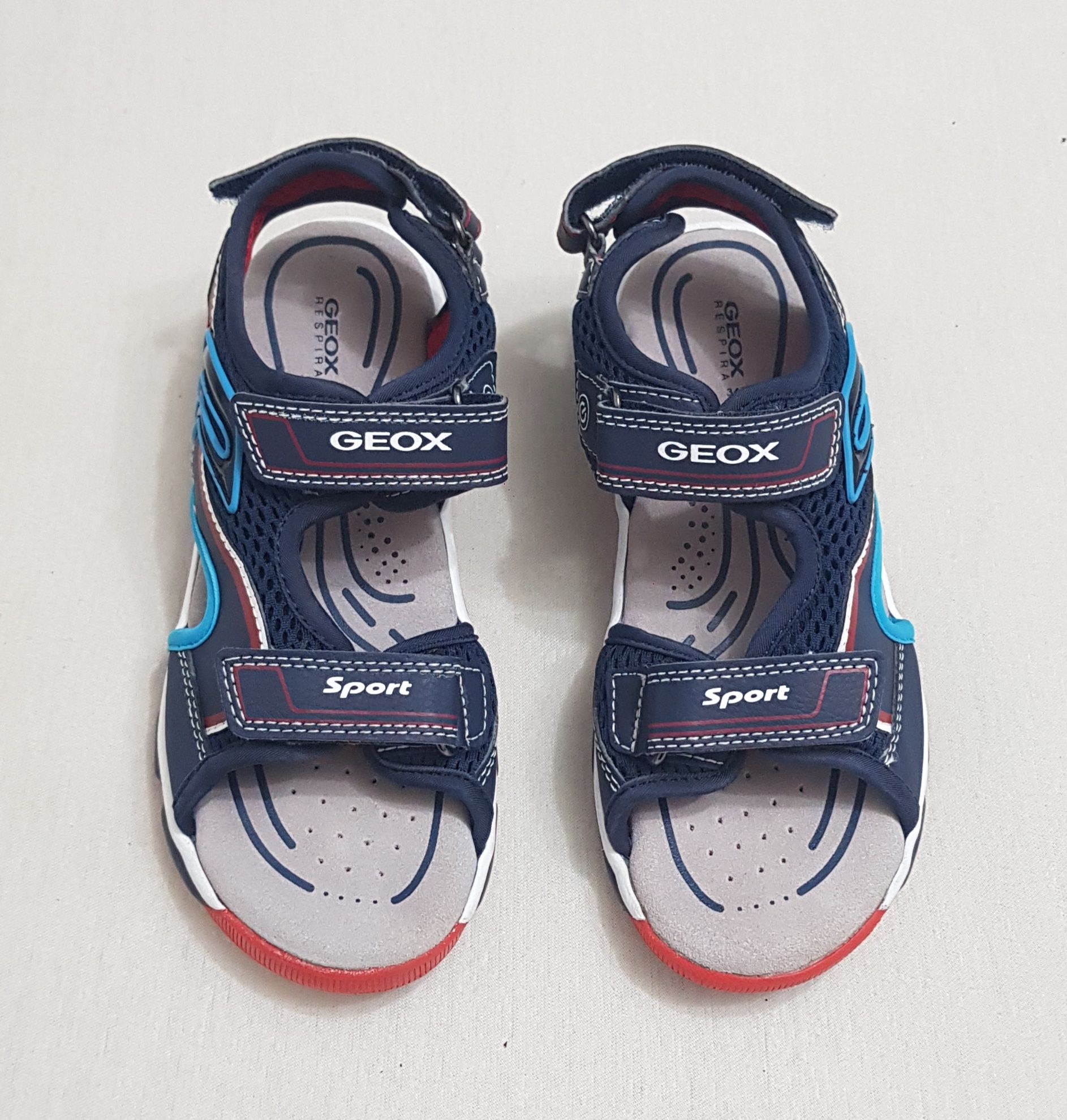 Sandale noi GEOX Respira J S.Android Bleumarin, piele naturală, Nr. 34