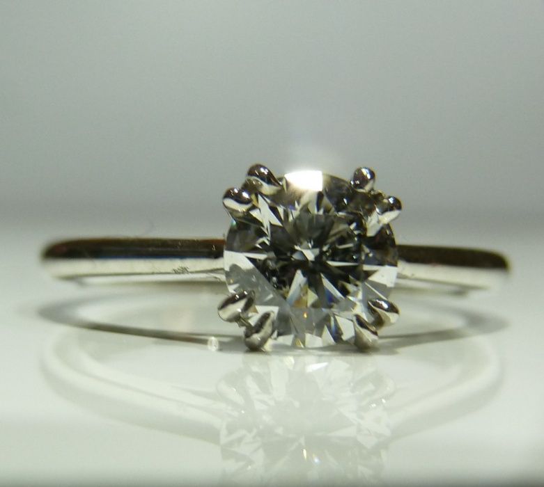 Inel logodna platina diamant 0.72ct