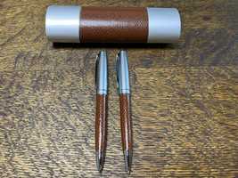 Set pix + creion cu mina, din metal si piele ecologică