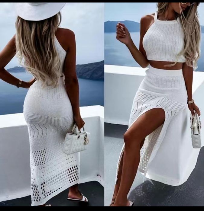 Вязанный костюм двойка