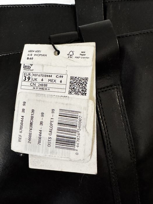 Сапоги женские, кожа. Mango