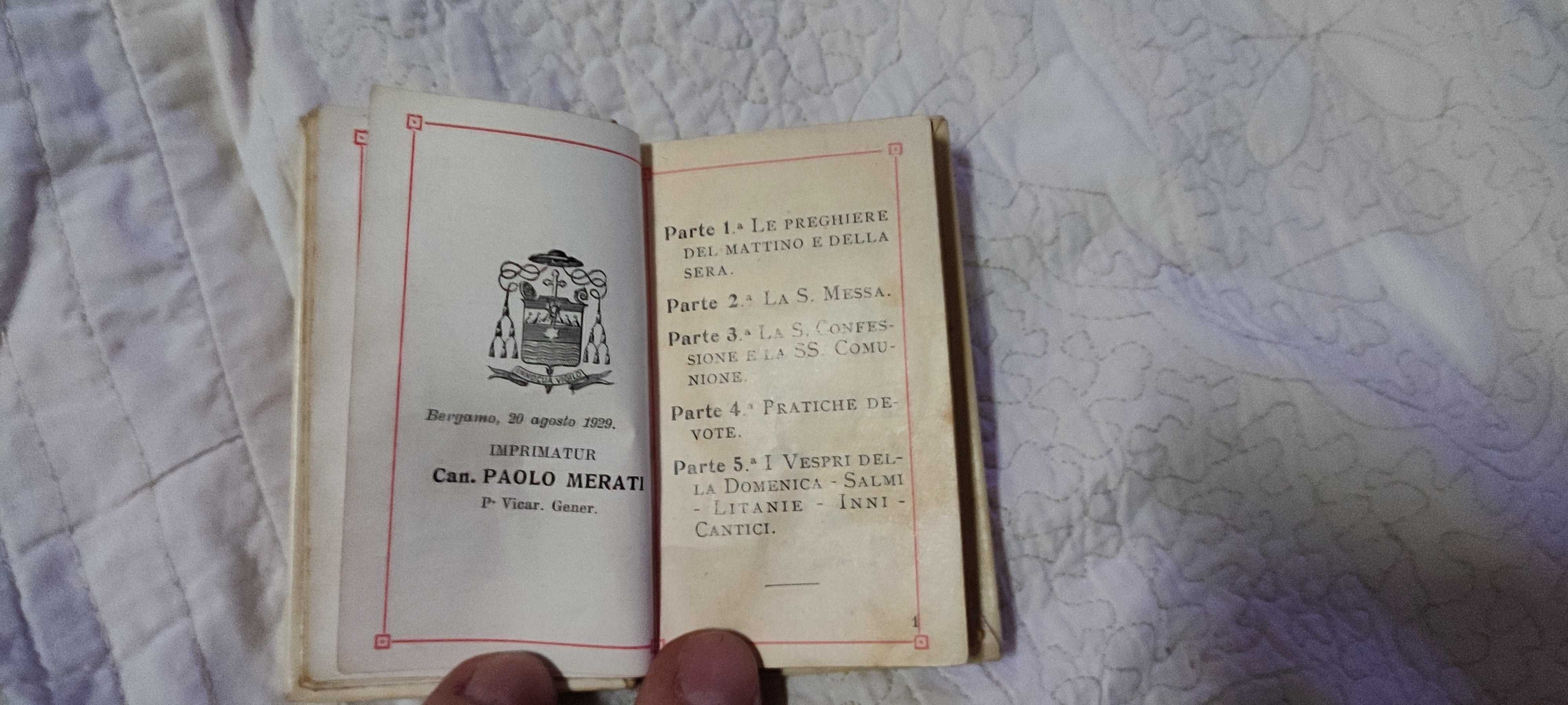 Carte religioasa de epoca 1929 Guida Spirituale - versiune de buzunar
