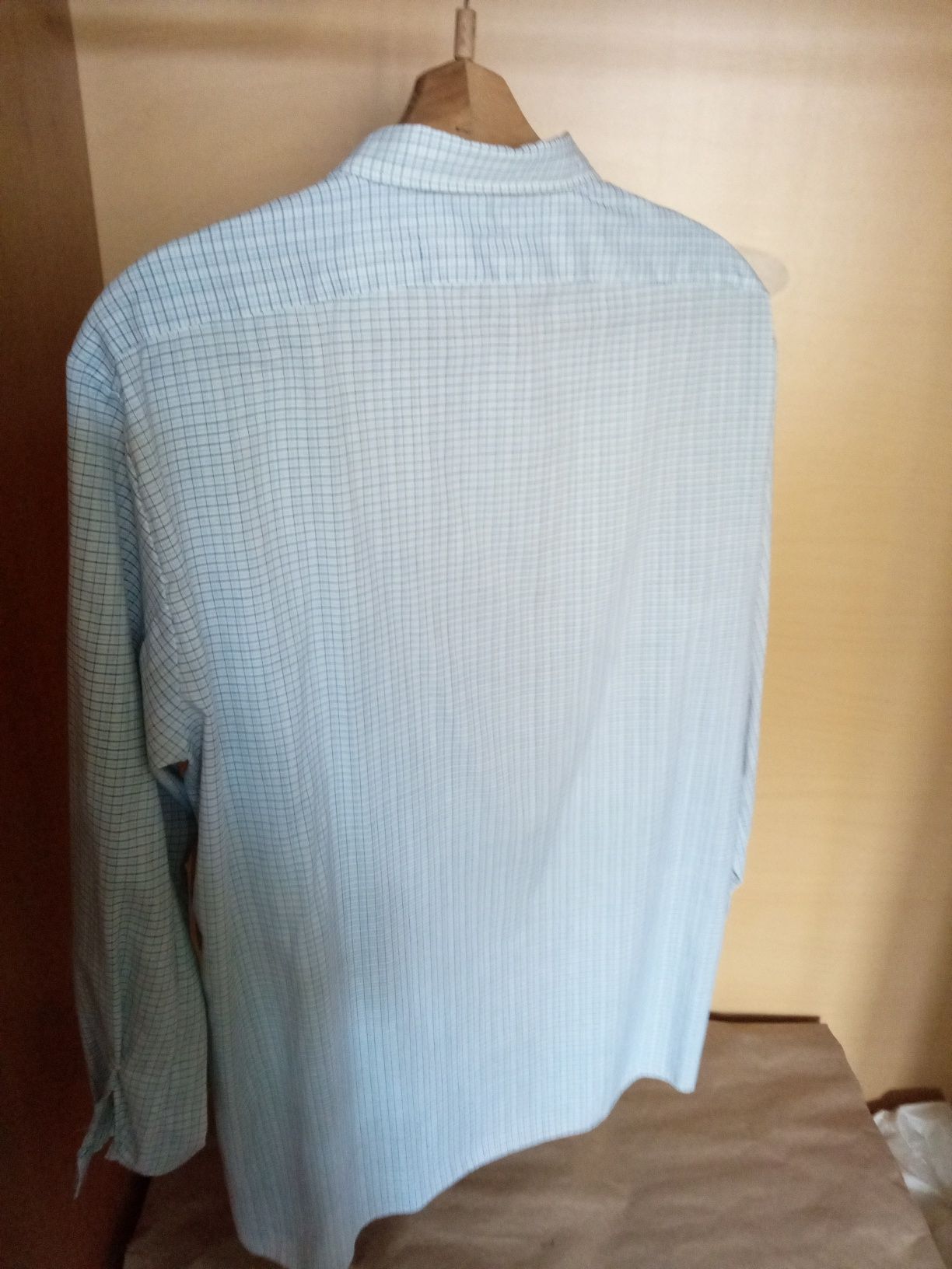 Мъжка риза с дълъг ръкав карирана