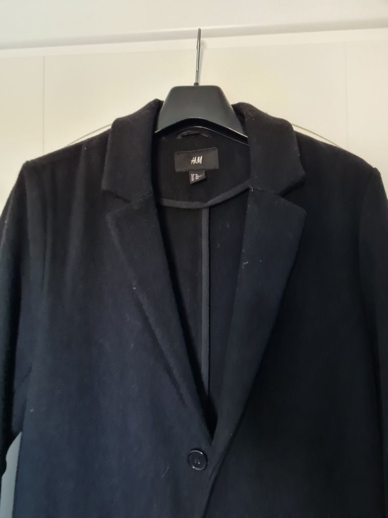 Palton lana H&M negru