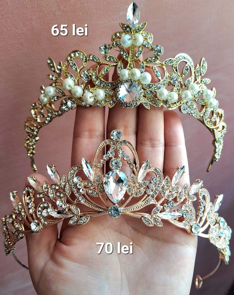 Coroană mireasă cercei candelabru set bijuterii nuntă cercei mireasa