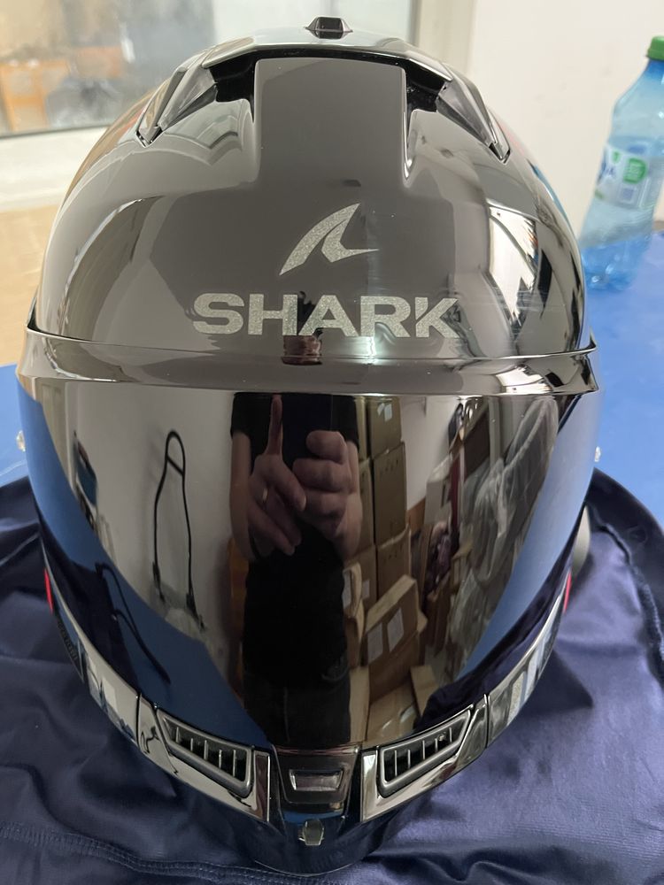 Casca SHARK SKWAL i3 BLANK SP, M, Negru lucios