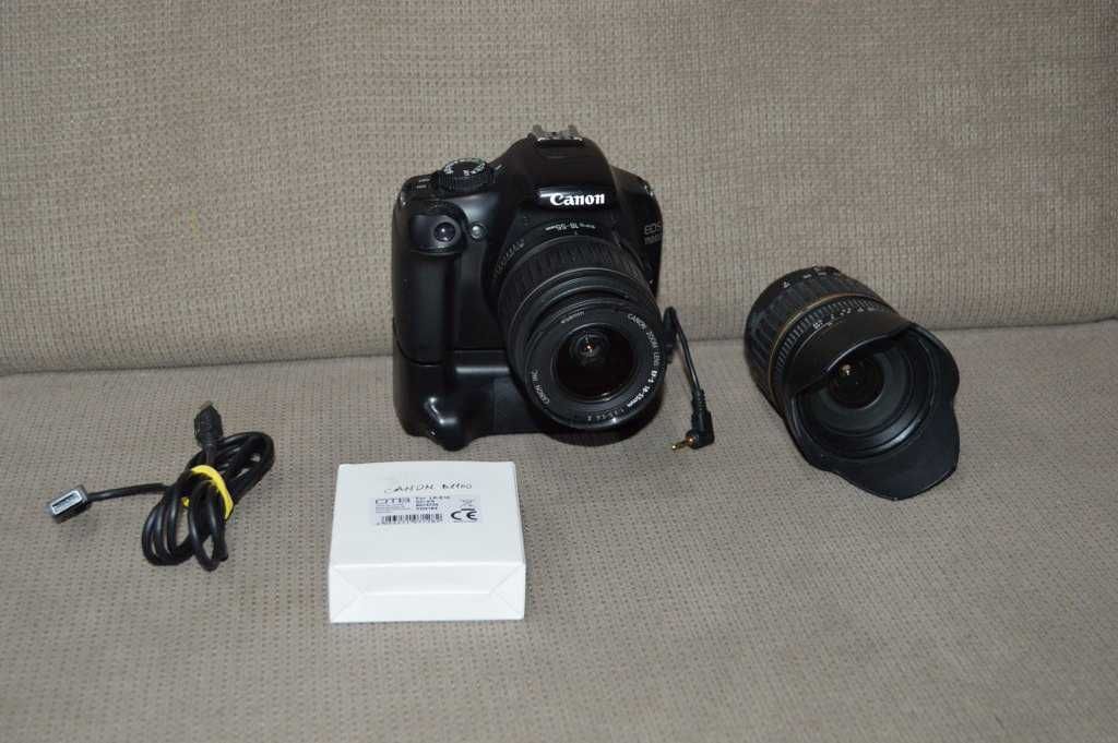 Foto DSLR Canon 1100D + 2 obiective Canon 18-55mm si Tamron 18-200mm