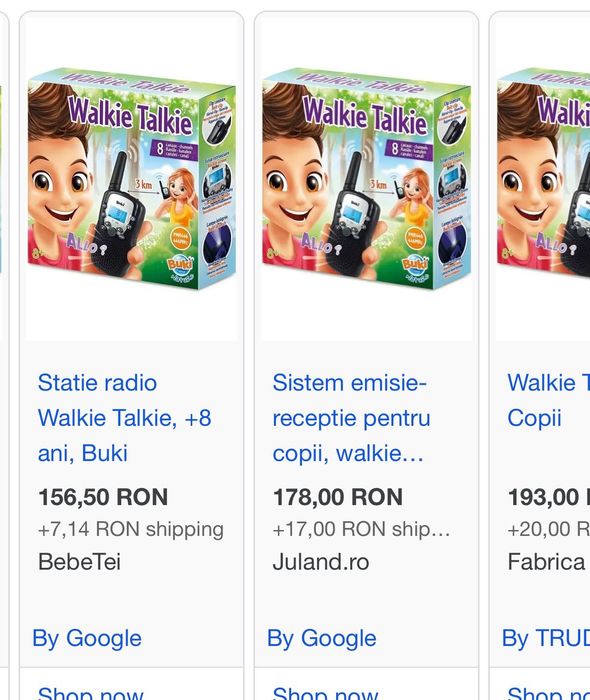 Stație walkie talkie pentru copii