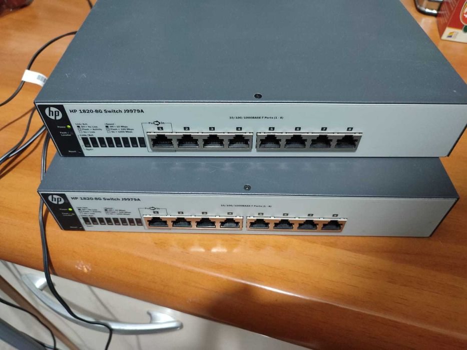 Switch HP Aruba 1820-8G J9979A Gigabit cu management (2 buc)
