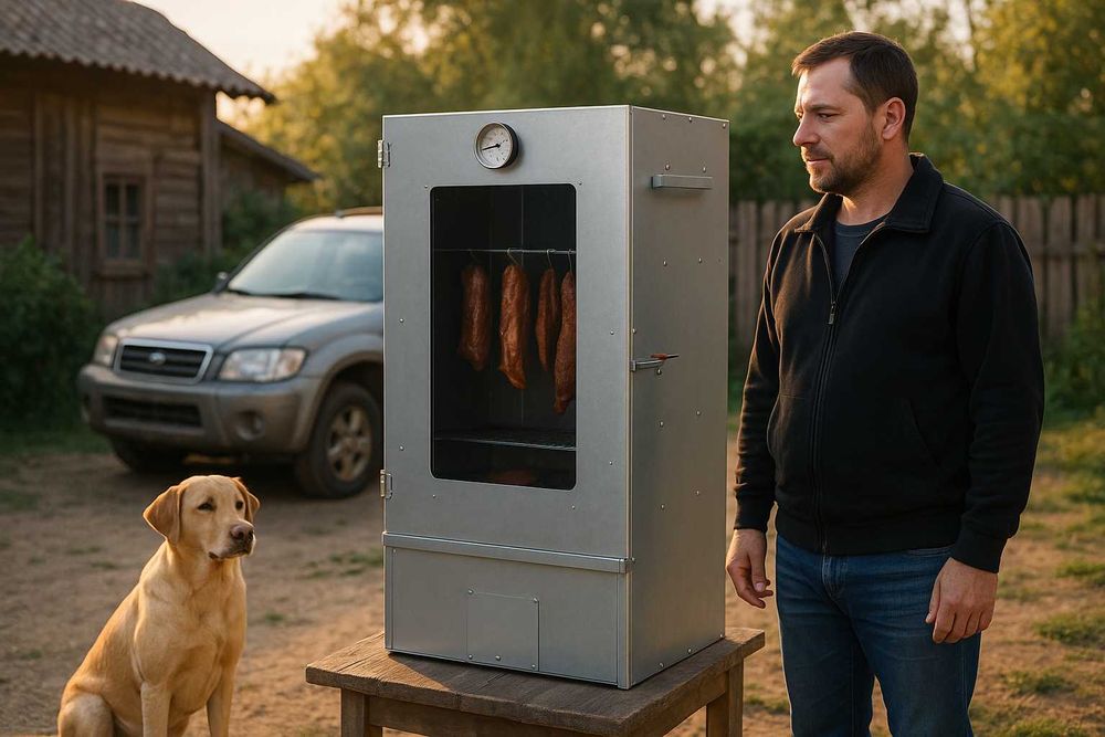 Afumatoare Carnat Carne Branza Peste Alimente Clisa Geam 80x30x40cm TM