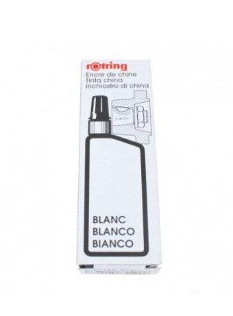 Туш Rotring, 23 ml водоустойчив, цвят бял