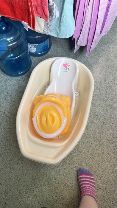 Ванночка, горка для купания, горшок