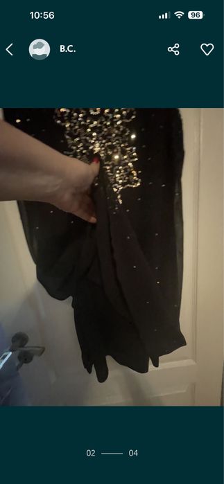 Коктейлна рокля/ефирна цветна /черна коктейлна рокля с връзка на г