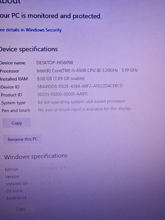 HP ProDesk 400 G4 SFF I5