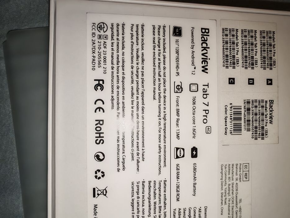 Tableta Blackview 7 Pro (nu confundati cu varianta simpla)