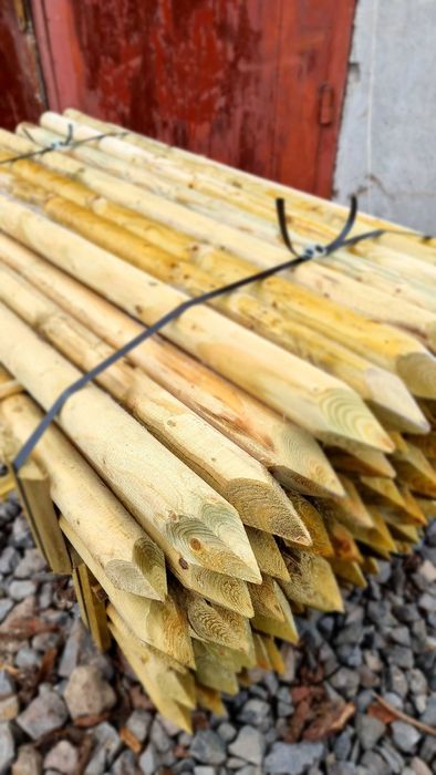 Stalp din lemn rotund ascutit diametru 14cm, L=2,0m natur sau tratat!