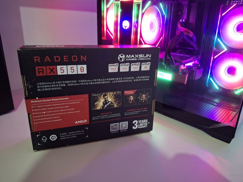 Видео карта AMD Radeon RX 550 4GB GDDR5