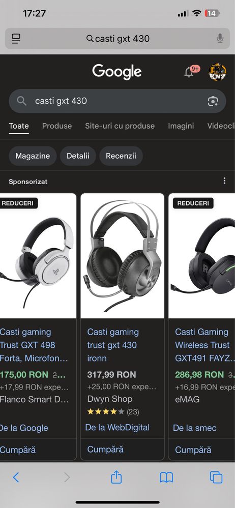 Casti gaming GXT 430