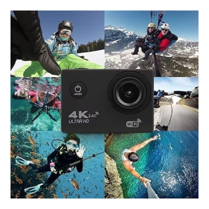 Camera video sport WIFI 4K Ultra HD 16MP cu telecomanda tip bratara 4K