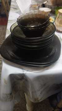 Посуда стекло коричневый цвет