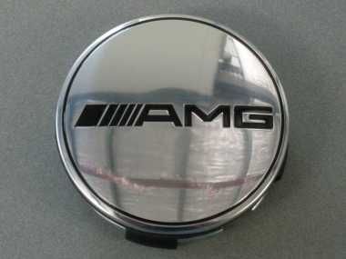 капачки за джанти Мерцедес АМГ AMG 75mm Mercedes метални сиви 4 броя