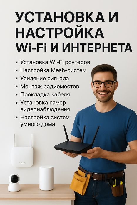 Настройка Wi-Fi, Mesh и умного дома — быстро и качественно