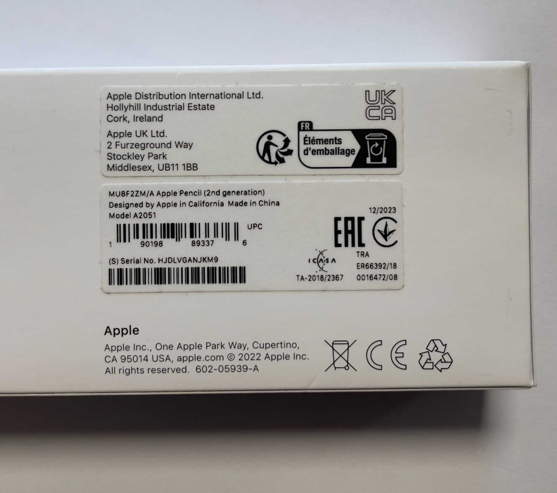 Химикалка Apple pensil (2nd generation)