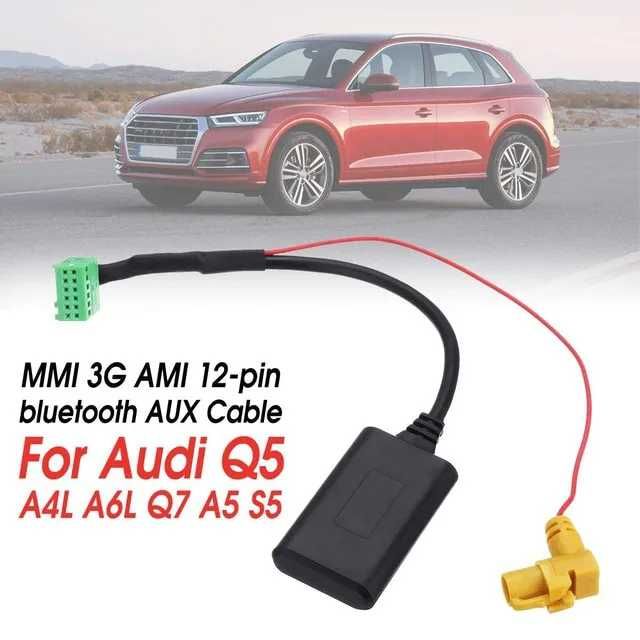 Cablu Adaptor Bluetooth Mmi 3G Ami AUX 12-Pin Audi Q5 A6 A4 Q7 A5 S5