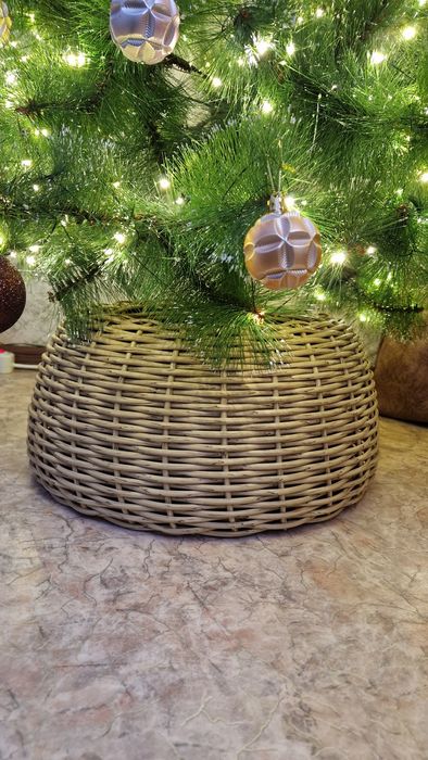 Юбка для ёлки из ротанга ручная работа