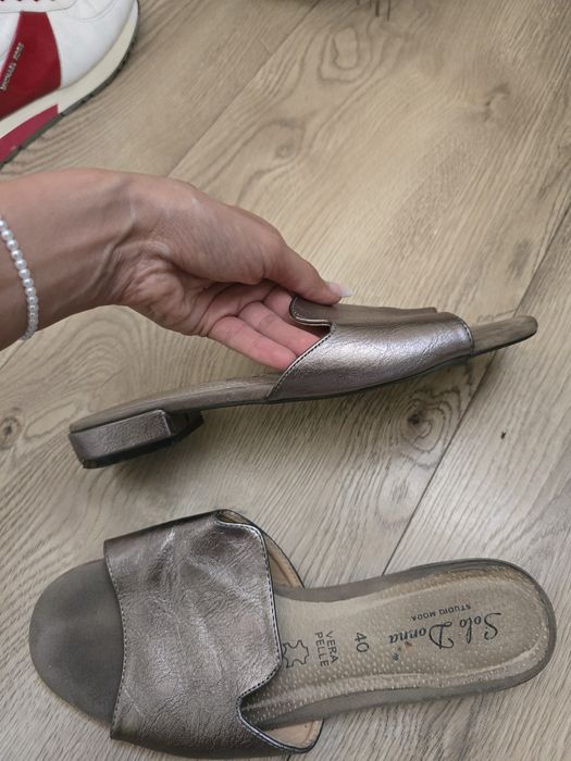 Papuci din piele Benvenuti nr 40