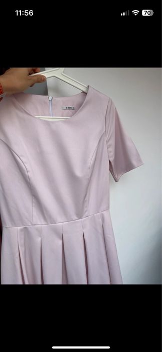 Rochie casual office roz pal ETIC mărime 38