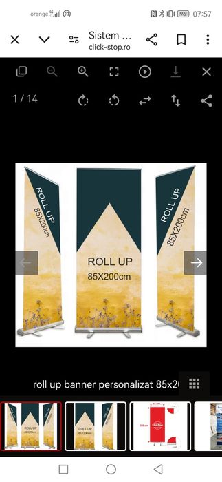 Roll Up tip banner reclama produs publicitate