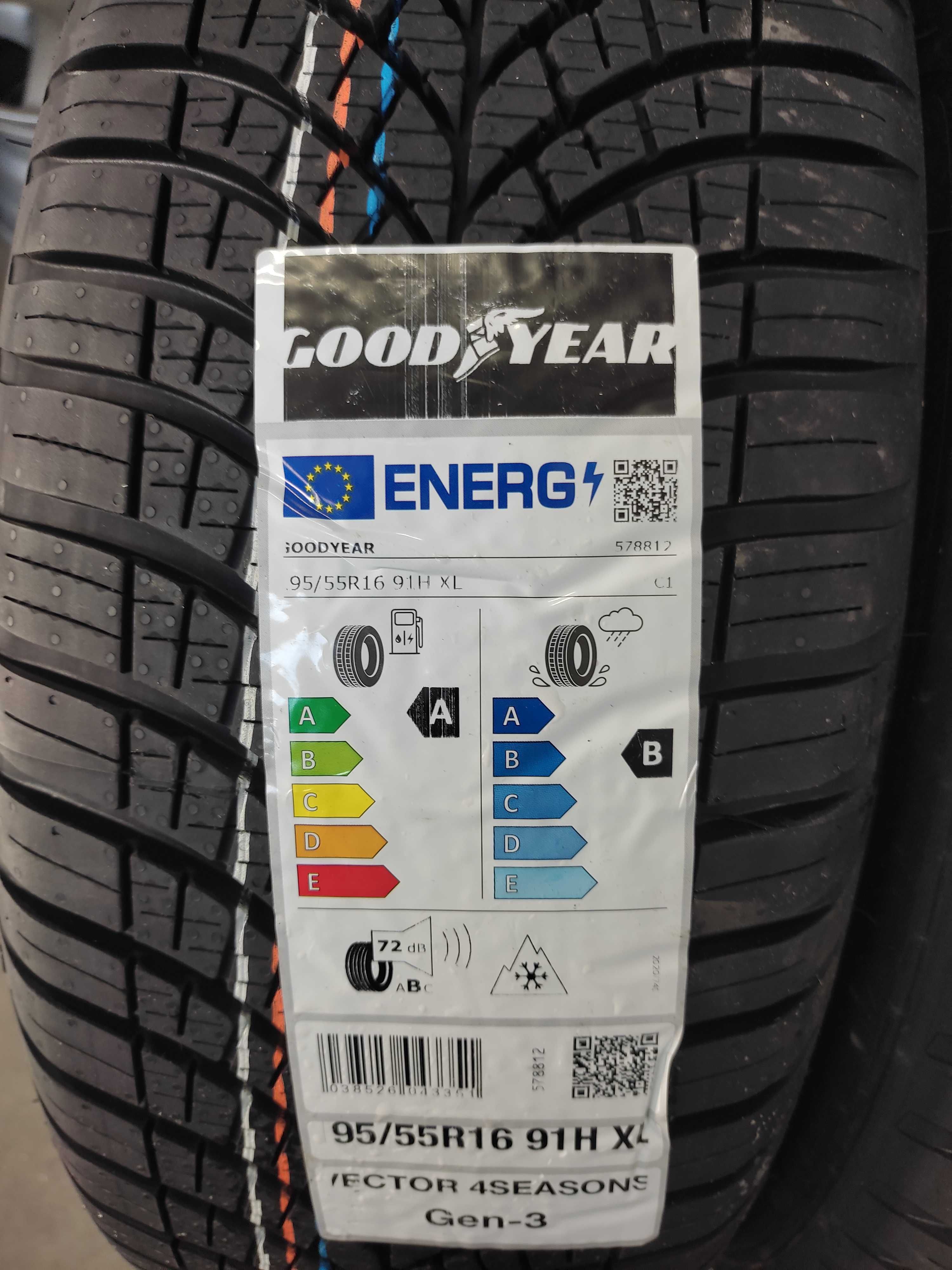 2 anvelope Goodyear all seasons 195/55/16 2024