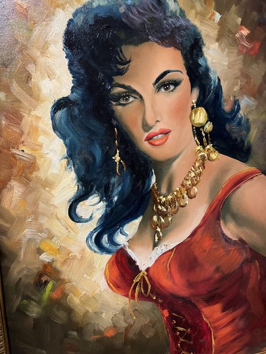 Картина на платно с маслени бои “Испанка”