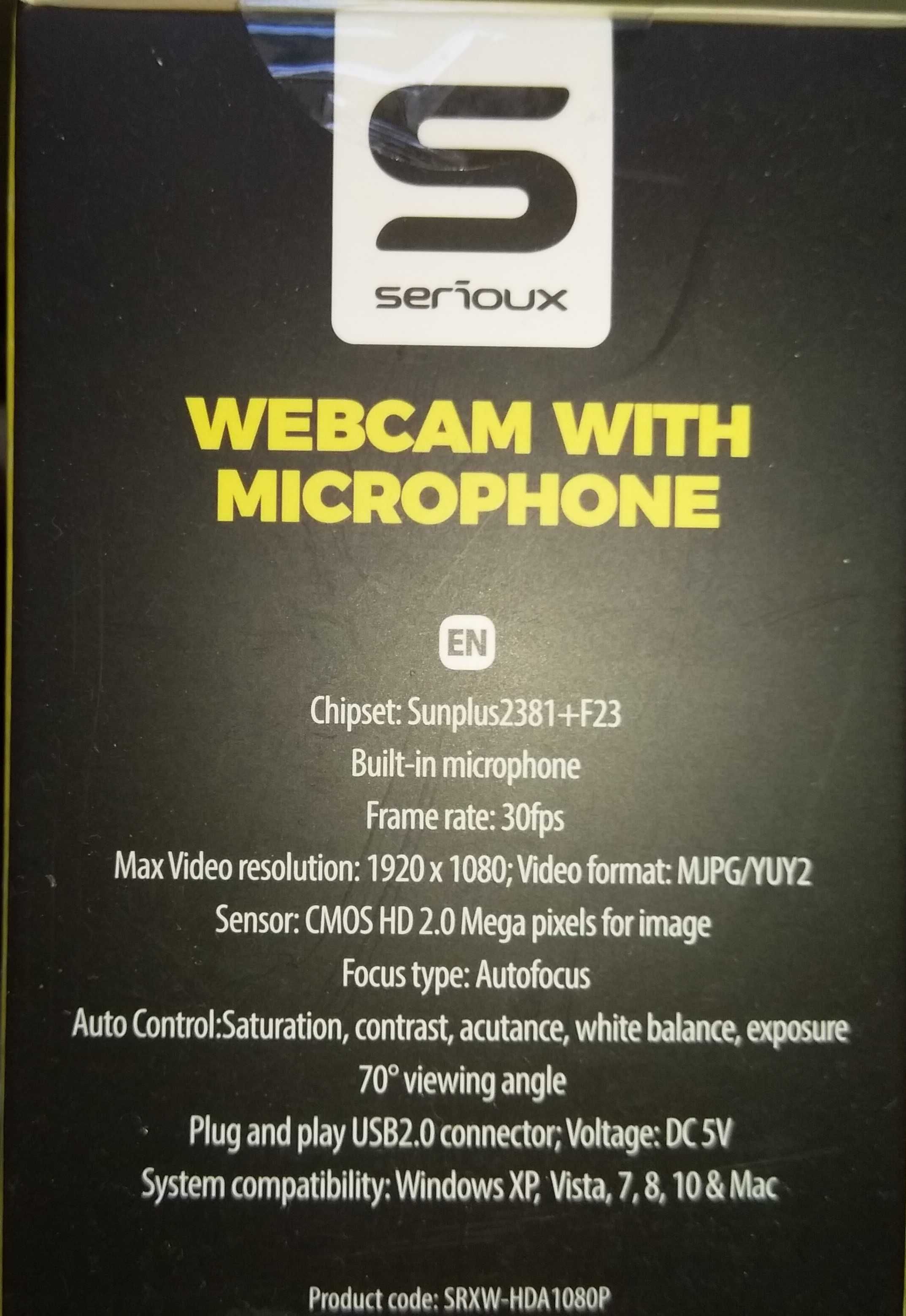 Camera web Full HD, cu microfon - nouă, sigilată