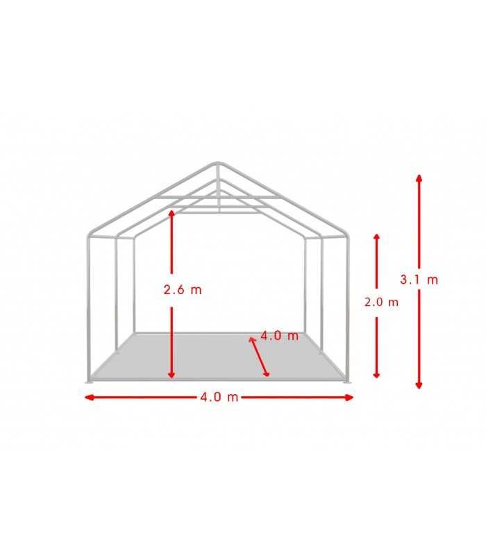 Cort Evenimente, Gradina,  ECONOMY, 4x4 m, PVC alb, CORTURI24.RO