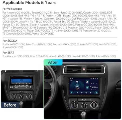 Ново Андроид 9" автомобилно радио 4+64GB GPS Bluetooth за VW SKODA