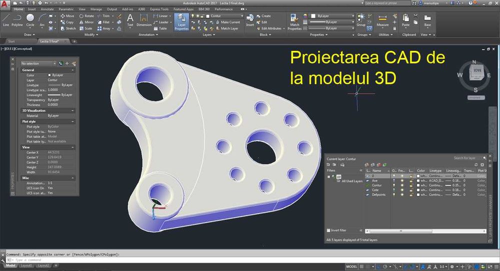 Cursuri Autodesk Autocad 3D Studio Max Inventor Desen tehnic