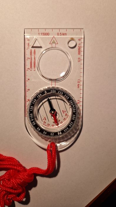 Busola turistica (baseplate compass)