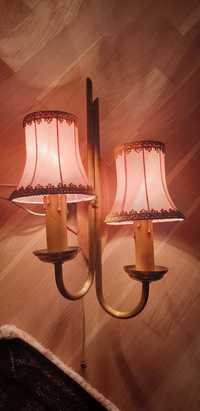 Lampa aplica vintage colectie alama lemn Suedia 1950